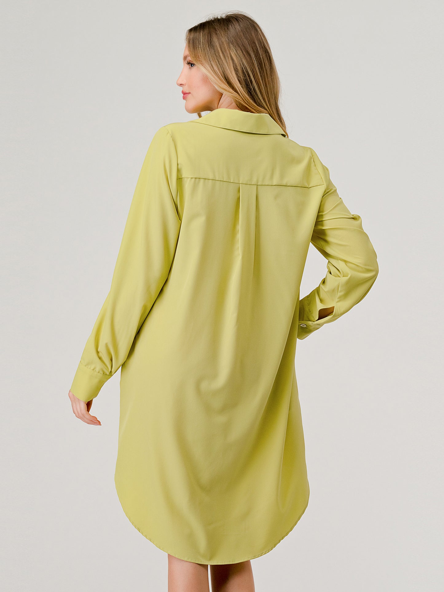 Silex Collared Casual Yellow Citrine Dress