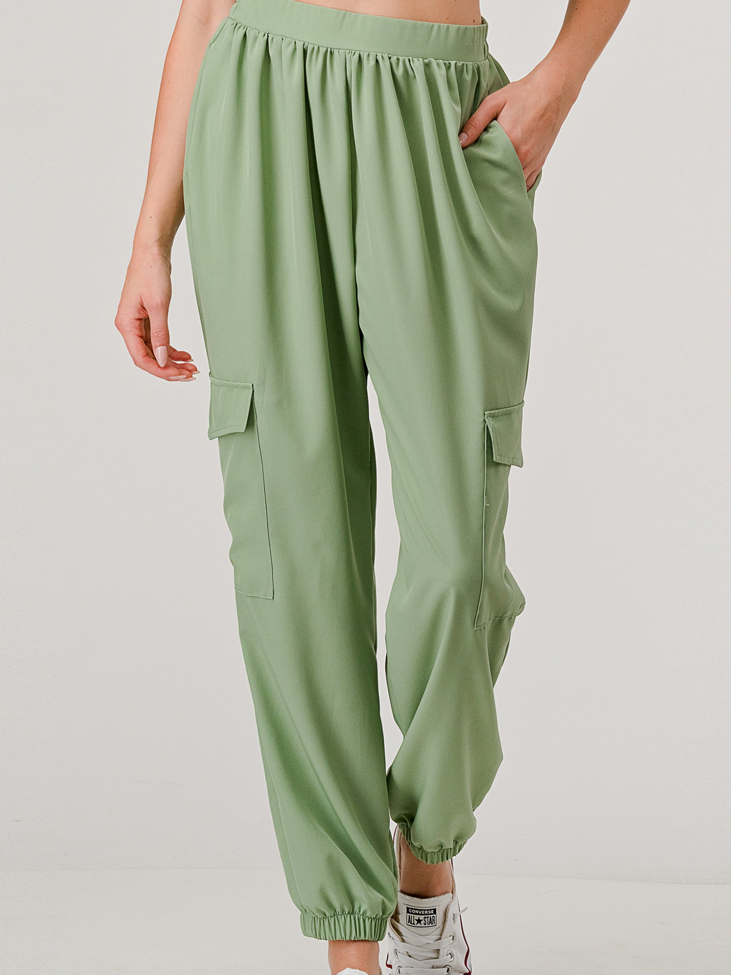 Silex Volume Tube Top Cargo Pants Set