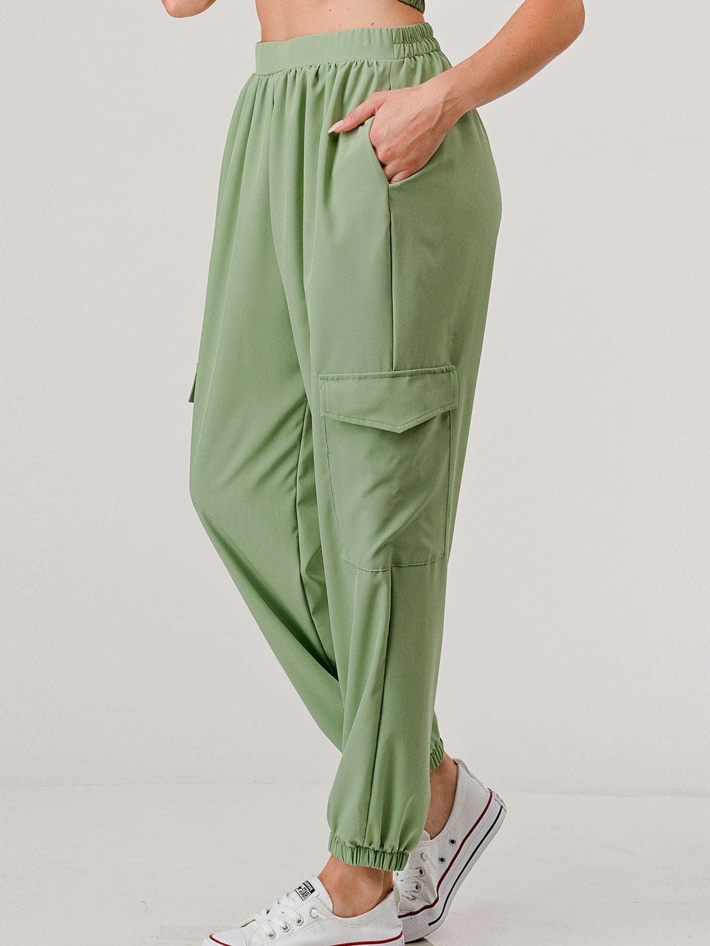 Silex Volume Tube Top Cargo Pants Set